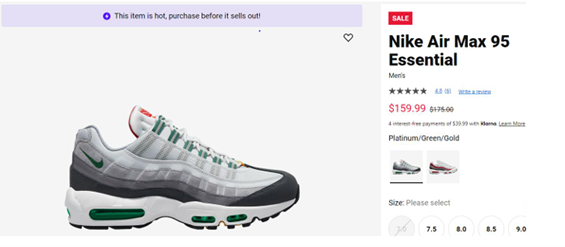 Nike air max 95 mens outlet footlocker